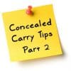 Concealed Carry Tips - Part 2