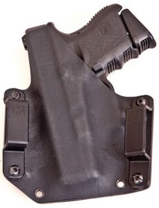 Rear view of the Raven Concealment Phantom holster with a G26 Third Generation Glock.
