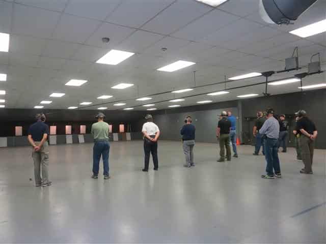Students Shooting at 25 Yards in Practical Handgun Skills Course 102