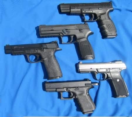 Striker-Fired: Springfield XDm; Sig P320; S&W M&P; Ruger SR9; Glock 19