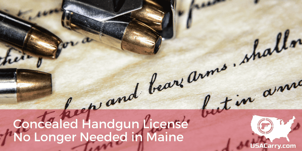 Concealed Handgun License No Longer Needed in Maine
