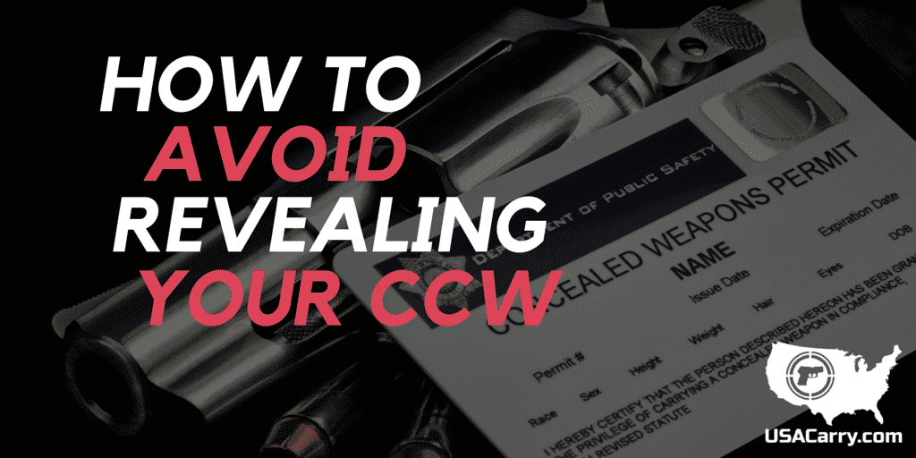 Don't Tip Your Hand: How to Avoid Revealing Your CCW