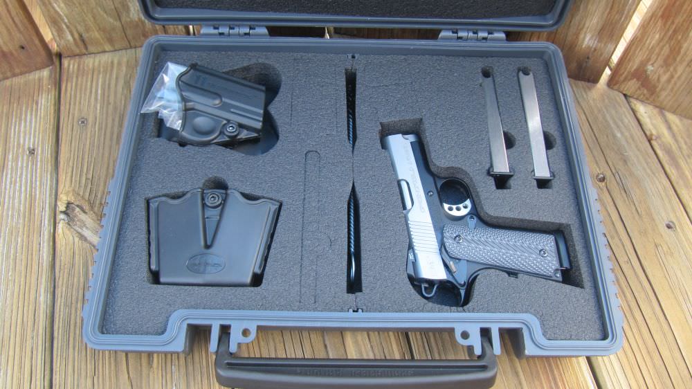 The Springfield EMP lockable hard case includes 3 magazines, holster, dual magazine carrier, and more