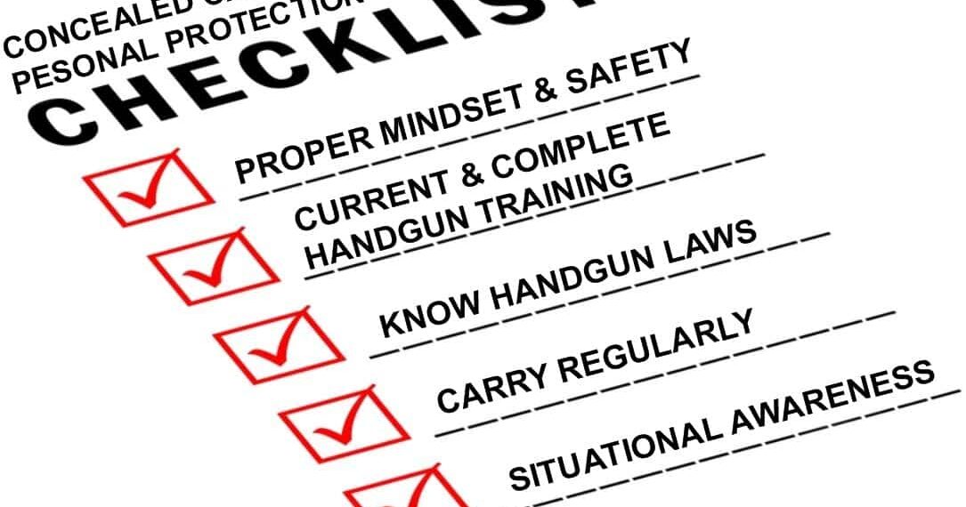 Personal Protection and Your Concealed Carry Checklist