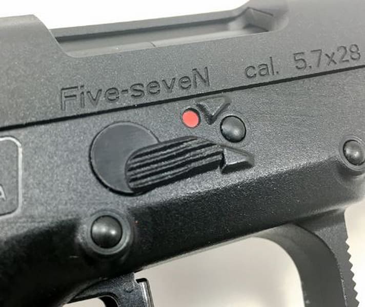 FN 5.7's Manual Safety is Ambidextrous and located Above Trigger Guard for Ease of Use with Trigger Finger