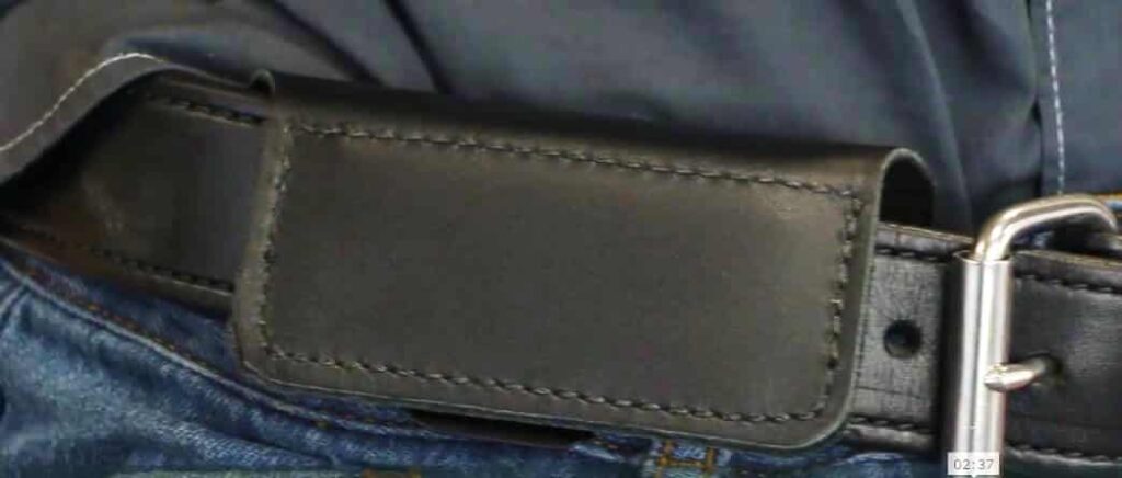 4" Wide Leather Flap of UCG2 as Seen on Gunbelt