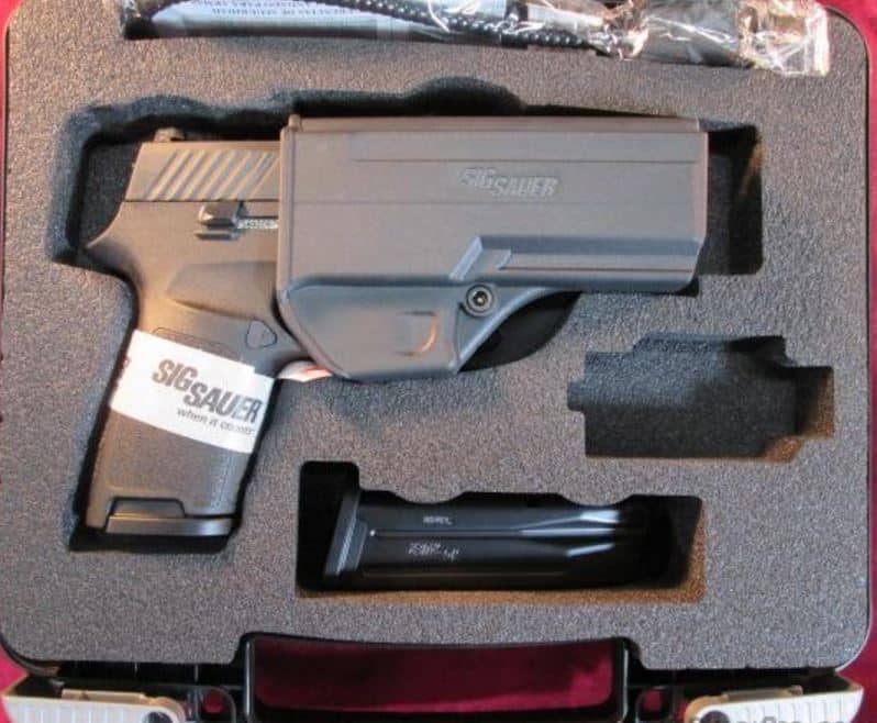 Sig P320 Compact 9mm in Hardcase with 2 Mags, Holster, Lock & Manual
