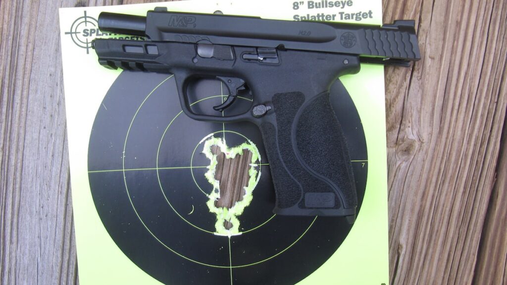M&P M2.0 9mm Target Hits at 7 Yards with Federal Premium Hydra-Shok JHP & Sig V-Crown JHP Ammo
