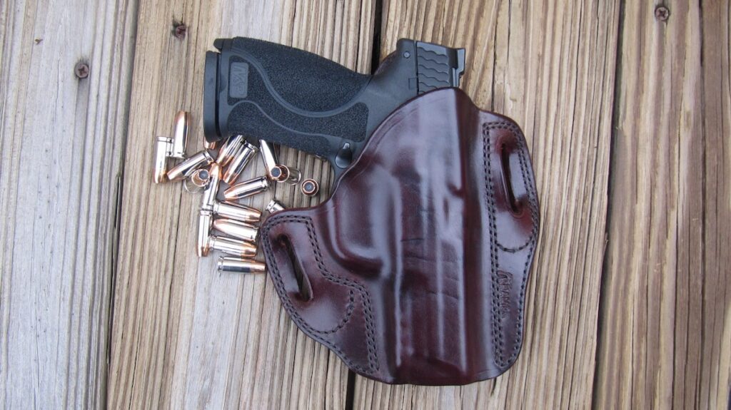 M&P M2.0 9mm in Kramer Leather Holster and Sig Sauer V-Crown JHPs and Federal Hydra-Shok JHPs