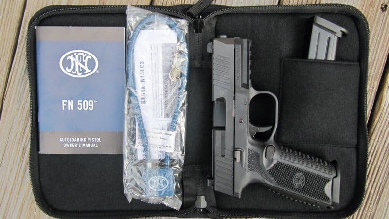 FN 509 in Softside Case with Owner's Manual, Lock, Extra Backstrap, and Extra Mag