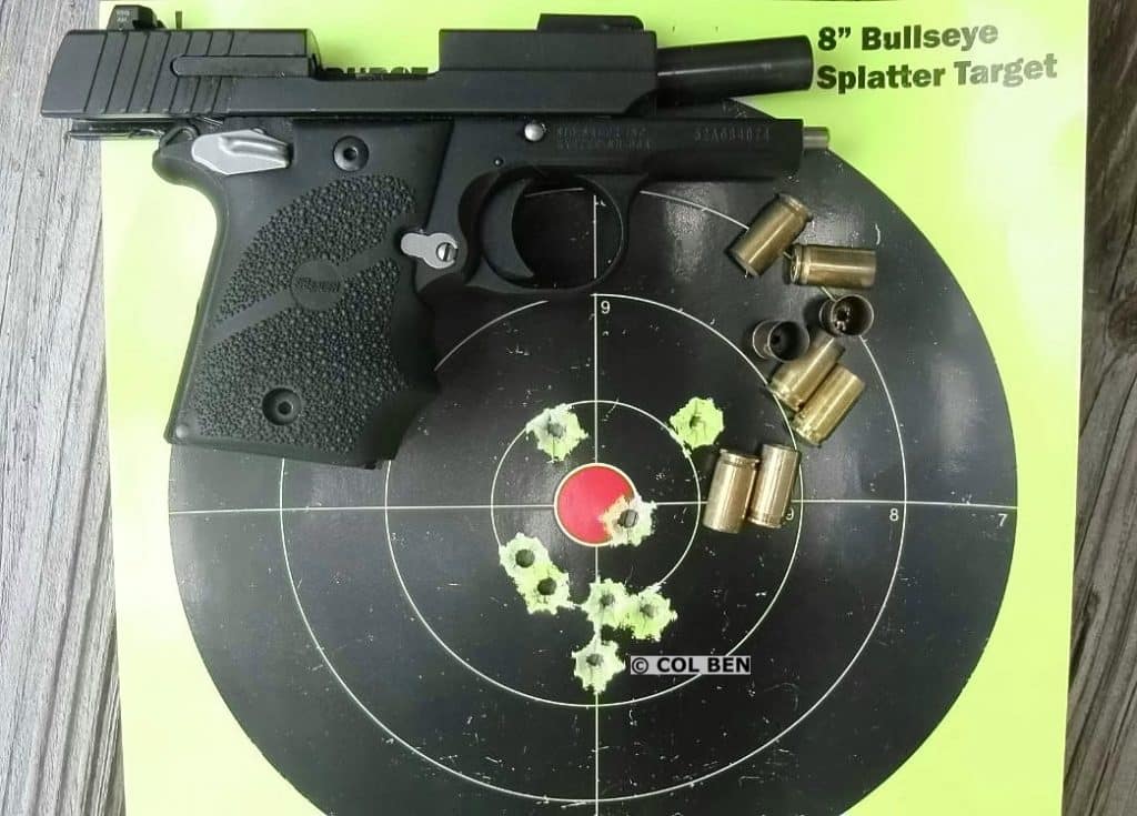 Sig Sauer P938 9mm- 8 Hits at Close Combat Distance 3 Yards