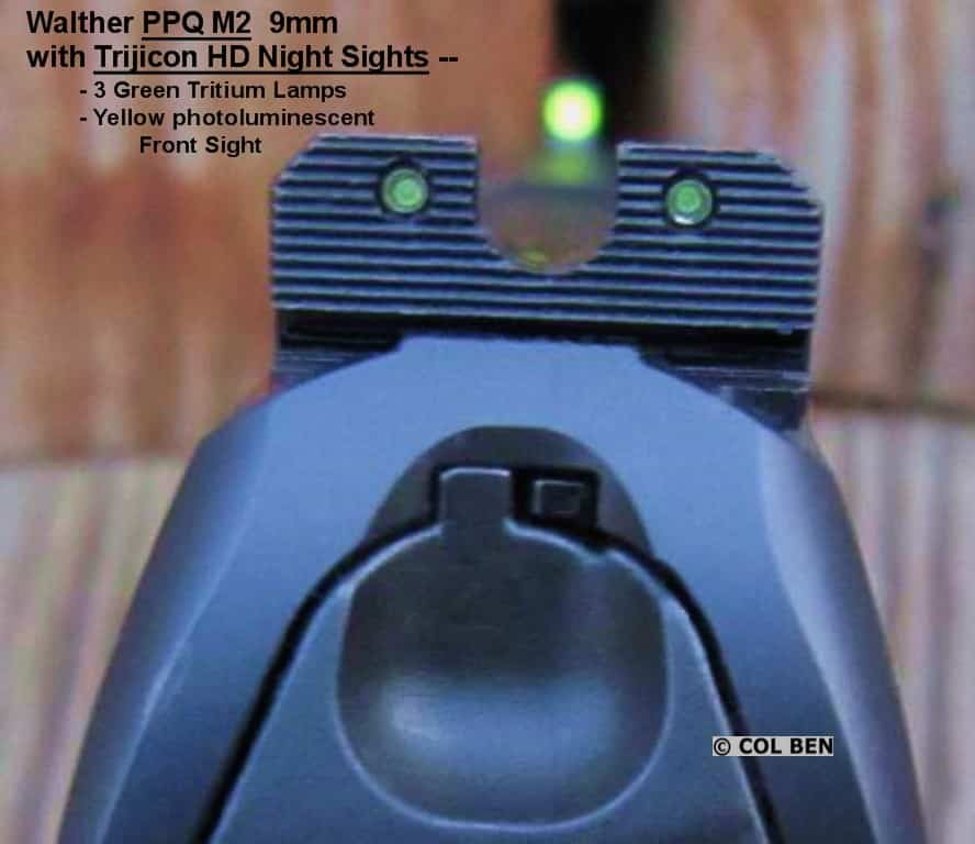 Trijicon HD Tritium Steel Night Sights with Green Tritium Lamps & Bright Yellow Front Sight