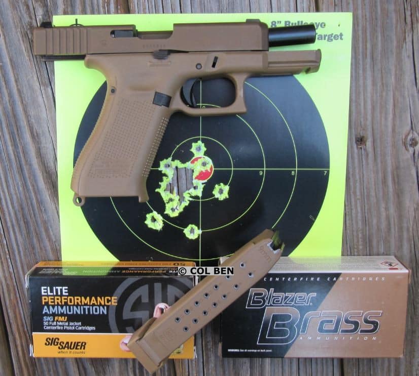 Target Hits - 17 Rounds at 7 Yards Fast Fire with Glock 19X 9mm Pistol