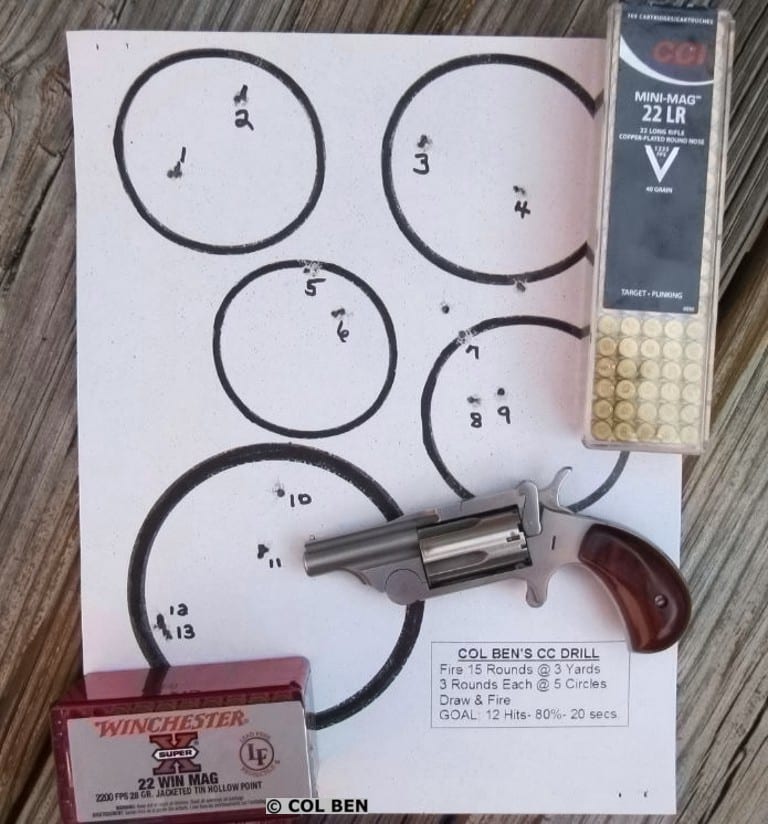 13 Target Hits with My CC Drill & Ranger II: Drawing & Firing Rapid Fire 15 Rounds at 3 Yards at 5 Circles in 20 Seconds