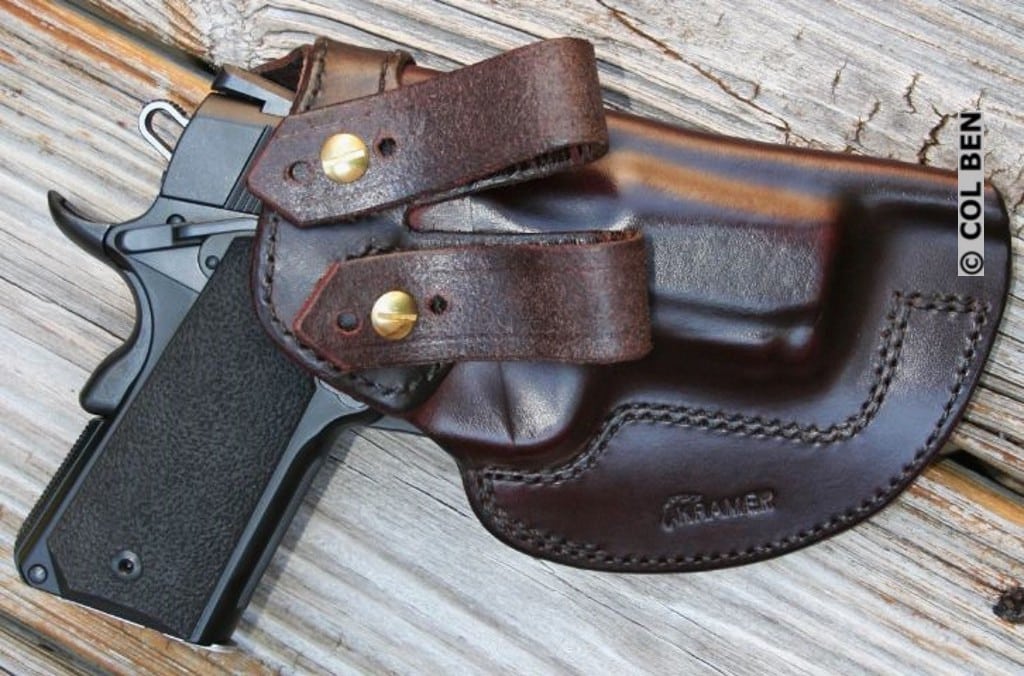 Kramer Leather IWB Leather #3 Holster of Durable Horsehide Leather with SW 1911 Pro Sub-Compact 9mm