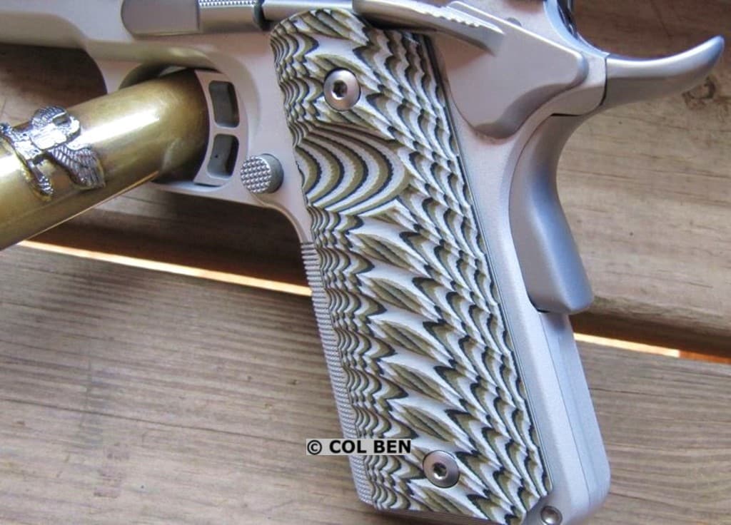 Nice, Comfortable & Durable G-10 Grips with Thumb Indention on the Kimber 1911 Aegis Elite Ultra 9mm