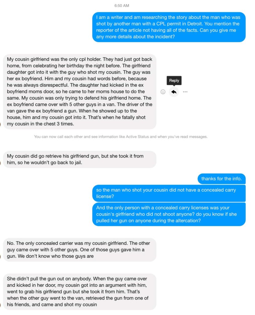 Facebook Messenger Screenshot