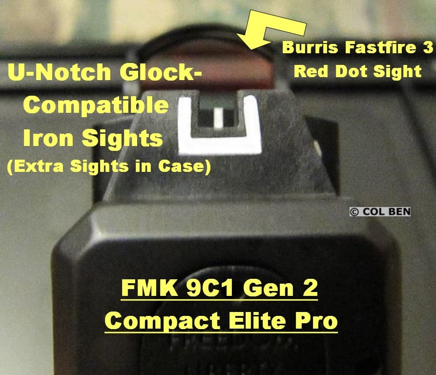 FMK FMK 9C1 Gen 2 Iron Sights from Rear