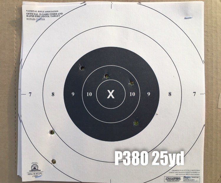 Kahr P380 Target Hits