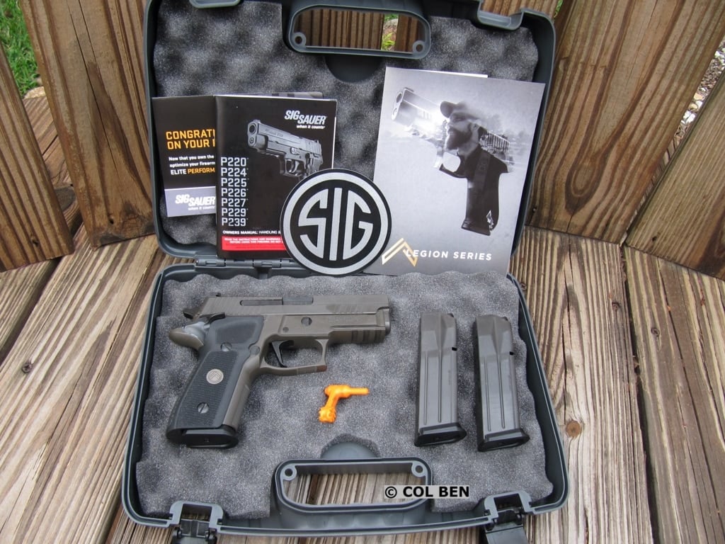 Sig P229 Legion SAO Compact 9mm in Lockable Hard Case with 3 Magazines, Lock, and Chamber Flag