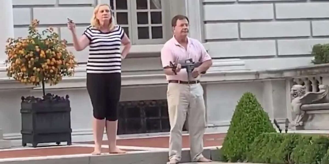 St. Louis Couple Arm Themselves To Protect Their Home Against Protest Mob