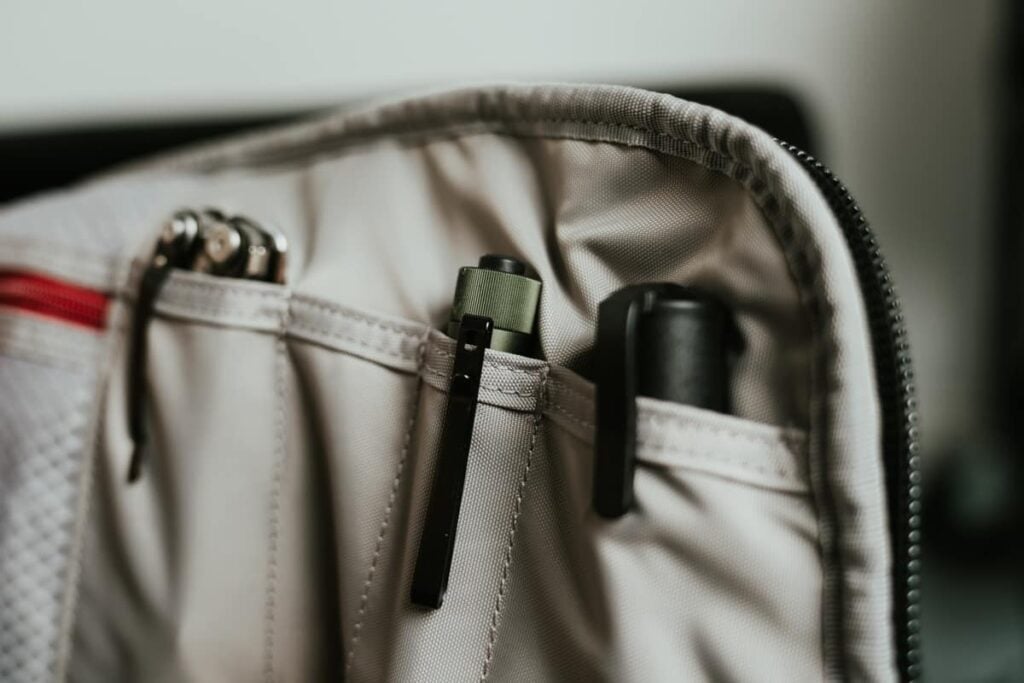 Home Defense Flashlight, OC Spray, and Knife