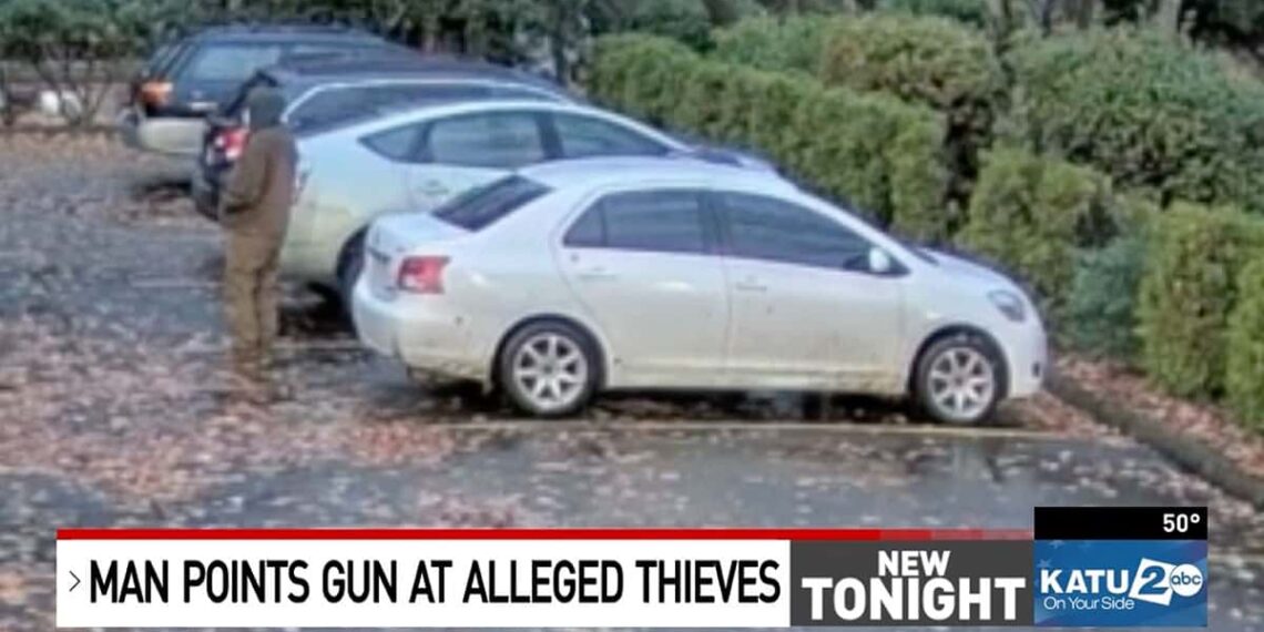 Homeowner Discovers Catalytic Converter Thieves; Holds Them At Gunpoint For Police