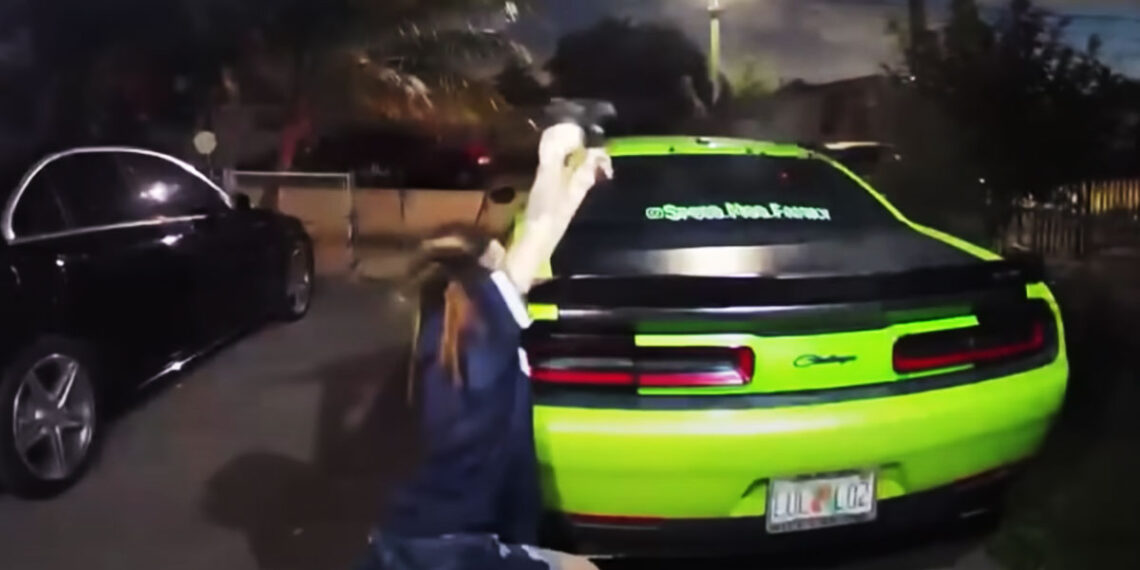 Insane Gunfight Between Woman and Dog Thieves Caught on Ring Camera