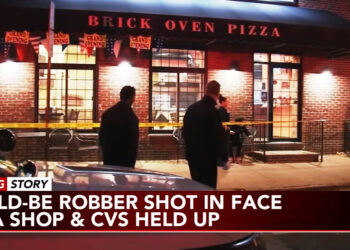 Pizza Shop Employee's 14-Year-Old Son Shoots Robber in the Face