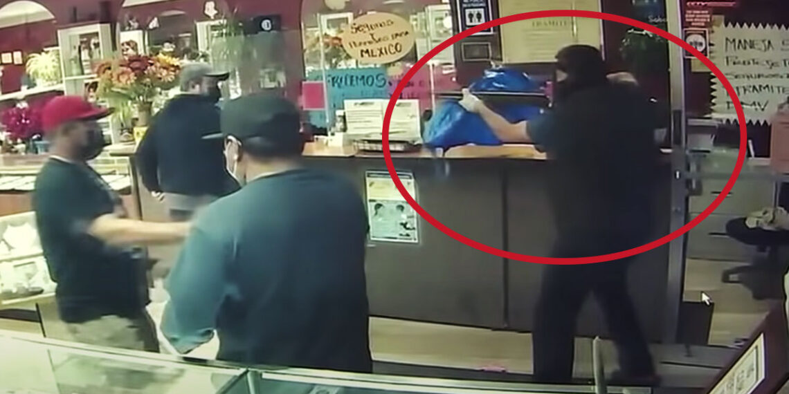 Caught on Camera: CA Jewelry Store Owner Fires 1 Shot; 3 Armed Robbers Flee