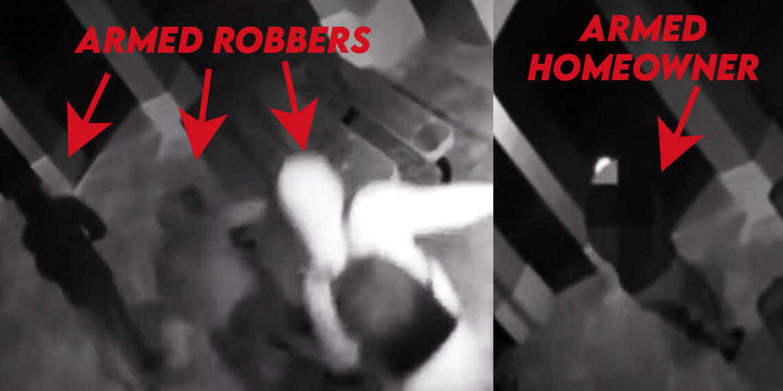 Video Released Showing Homeowner Shooting at 3 Armed Robbers; Hits 1