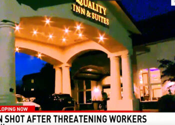 Woman Saves Co-workers Lives by Shooting a Man Threatening 3 Hotel Employees w/ a Knife