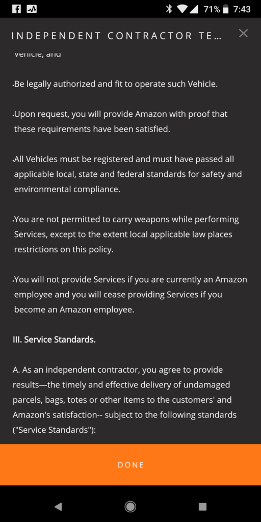 Amazon Driver Firearm Policy