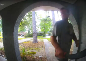 Home Security Footage Captures Attempted Break-In by Machete-Wielding Man