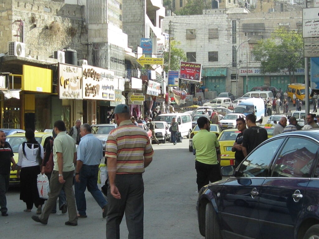 Streets like this market in Hebron on the Palestinian West Bank have charm, but they're a nightmare for a close protection team.