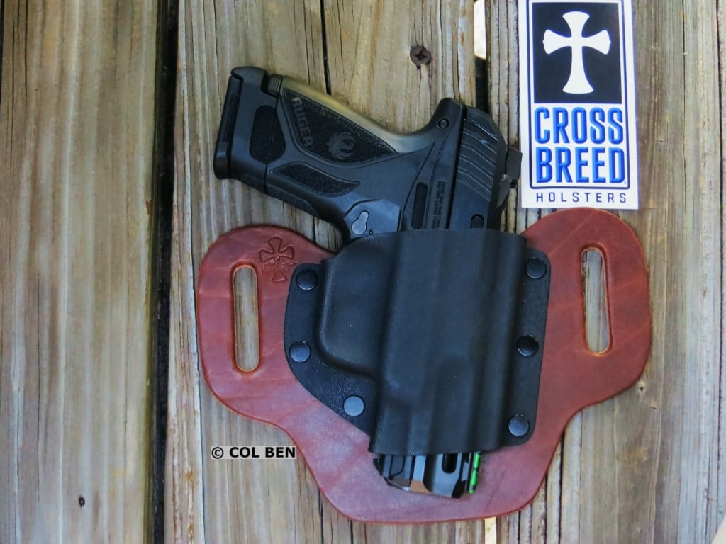 CrossBreed DropSlide OWB Leather & Kydex Holster Custom Fit for Ruger Security-380 Pistol