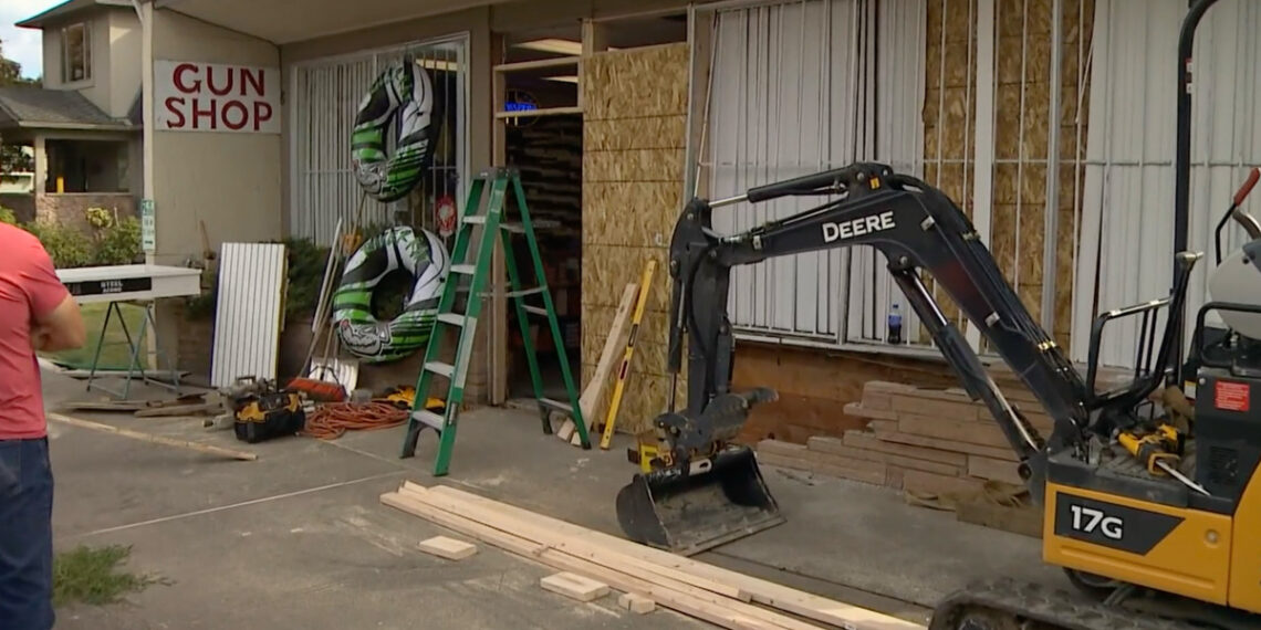 Gun Store Owner Halts Nighttime Smash & Grab from Inside His Store