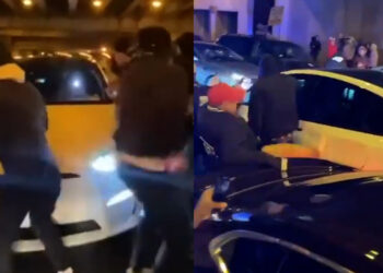 Tesla Driver Hits Multiple Cars Trying To Escape Chicago Street Takeover Mob