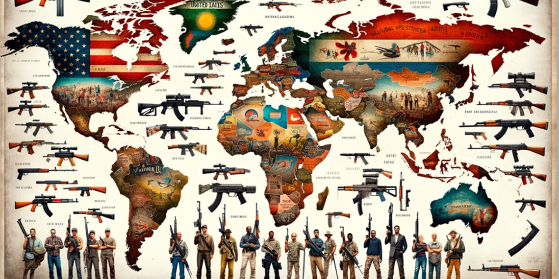 Top 20 Countries with the Greatest Numbers of Civilian Firearms