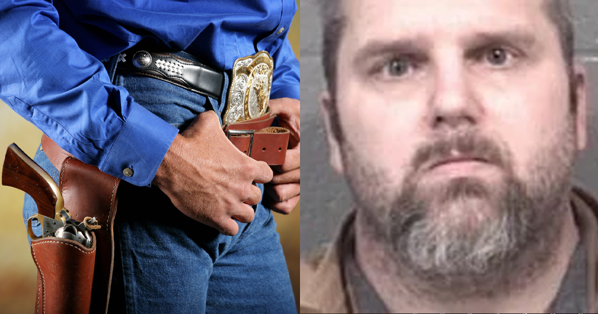 1 of the 2 Revolvers a Man was Open Carrying Falls Out, Causing ND