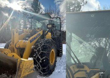 Homeowner Uses Firearm to Stop Man in Front-End Loader Destroying Vehicles and Attempting to Ram Their Home