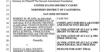 Gun Rights Groups Sue Santa Clara Over $2,000 CCW Costs and Mandatory Psych Exams