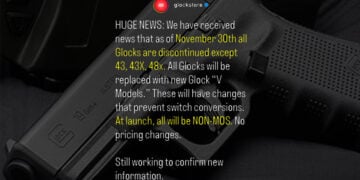 Rumor Alert: GLOCK Discontinuing Vast Majority of Handguns, Introducing “V Models” to Combat Switch Conversions