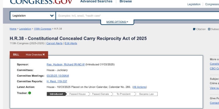 GOA Defends H.R. 38 in Letter to Speaker Johnson: ‘Second Amendment Not Just for Police’