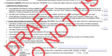 New Form 4473 Draft: Sex Field Reduced to Male and Female, Marijuana Question Updated, Direct Shipping Added
