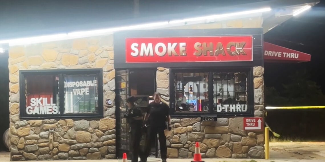 Armed Robber Shoots Fayetteville Smoke Shop Clerk, Steals His Gun and Runs