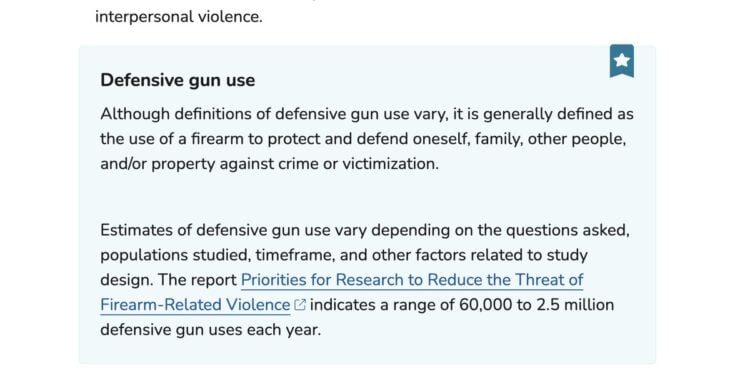 CDC Puts Defensive Gun Use Back on Its Website: 60,000 to 2.5 Million Times a Year