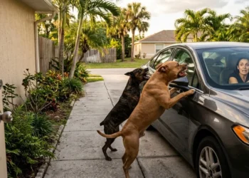 Fort Pierce Man Shoots Charging Dog in His Own Driveway After Two Loose Dogs Trap His Wife in Her Car