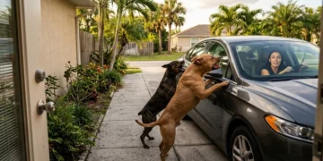 Fort Pierce Man Shoots Charging Dog in His Own Driveway After Two Loose Dogs Trap His Wife in Her Car